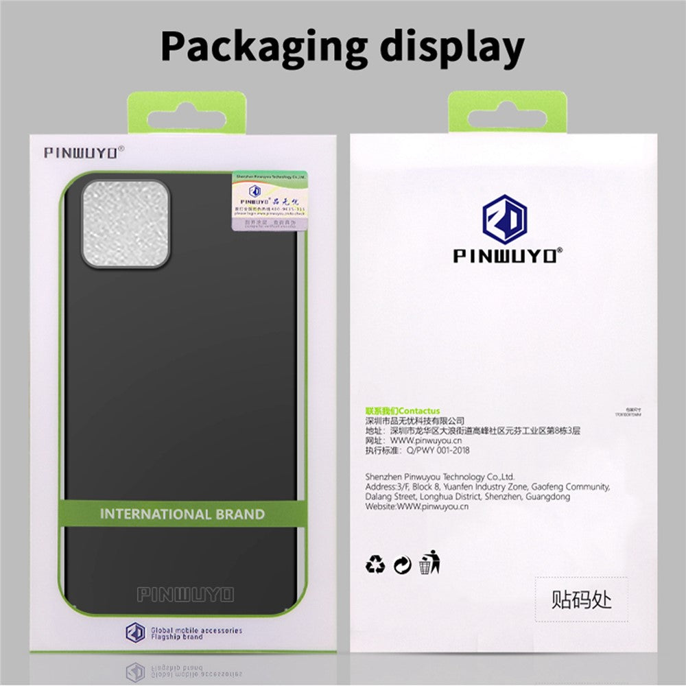 PINWUYO PC-serie til iPhone 13 mini 5,4 tommer tyndt mat hårdt PC-telefoncover med magnetisk ringholder