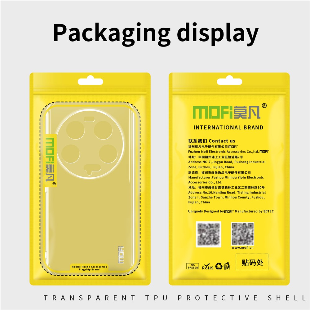 MOFI For Xiaomi 13 Ultra Transparent Phone Case Drop-proof Soft TPU Phone Cover