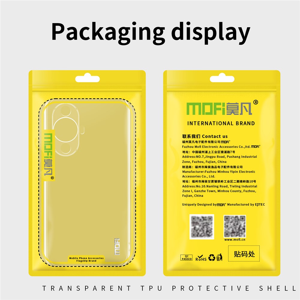 MOFI For Huawei nova 11 / nova 12s 4G / nova 12 Lite 4G Transparent TPU Case Scratch-resistant Cell Phone Cover