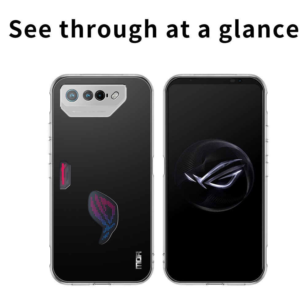 MOFI til Asus ROG Phone 7 5G Transparent Telefoncover Faldbeskyttende Fleksibelt TPU Telefoncover