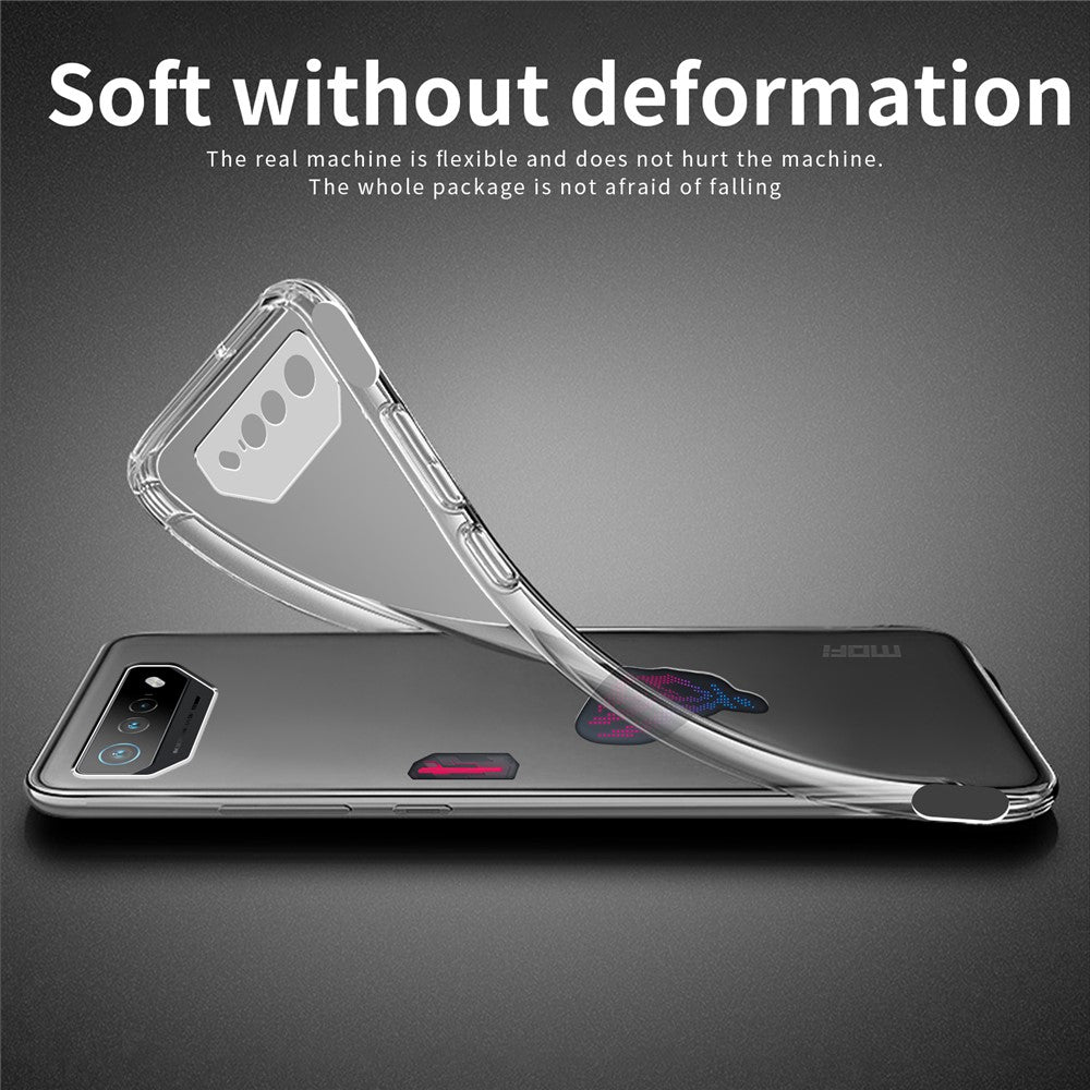 MOFI til Asus ROG Phone 7 5G Transparent Telefoncover Faldbeskyttende Fleksibelt TPU Telefoncover