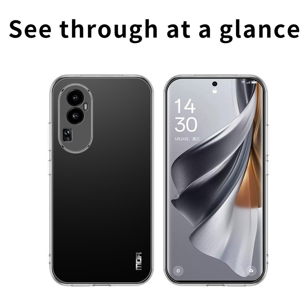 MOFI For Oppo Reno10 Pro+ 5G Phone TPU Case Anti-scratch Transparent Cell Phone Cover