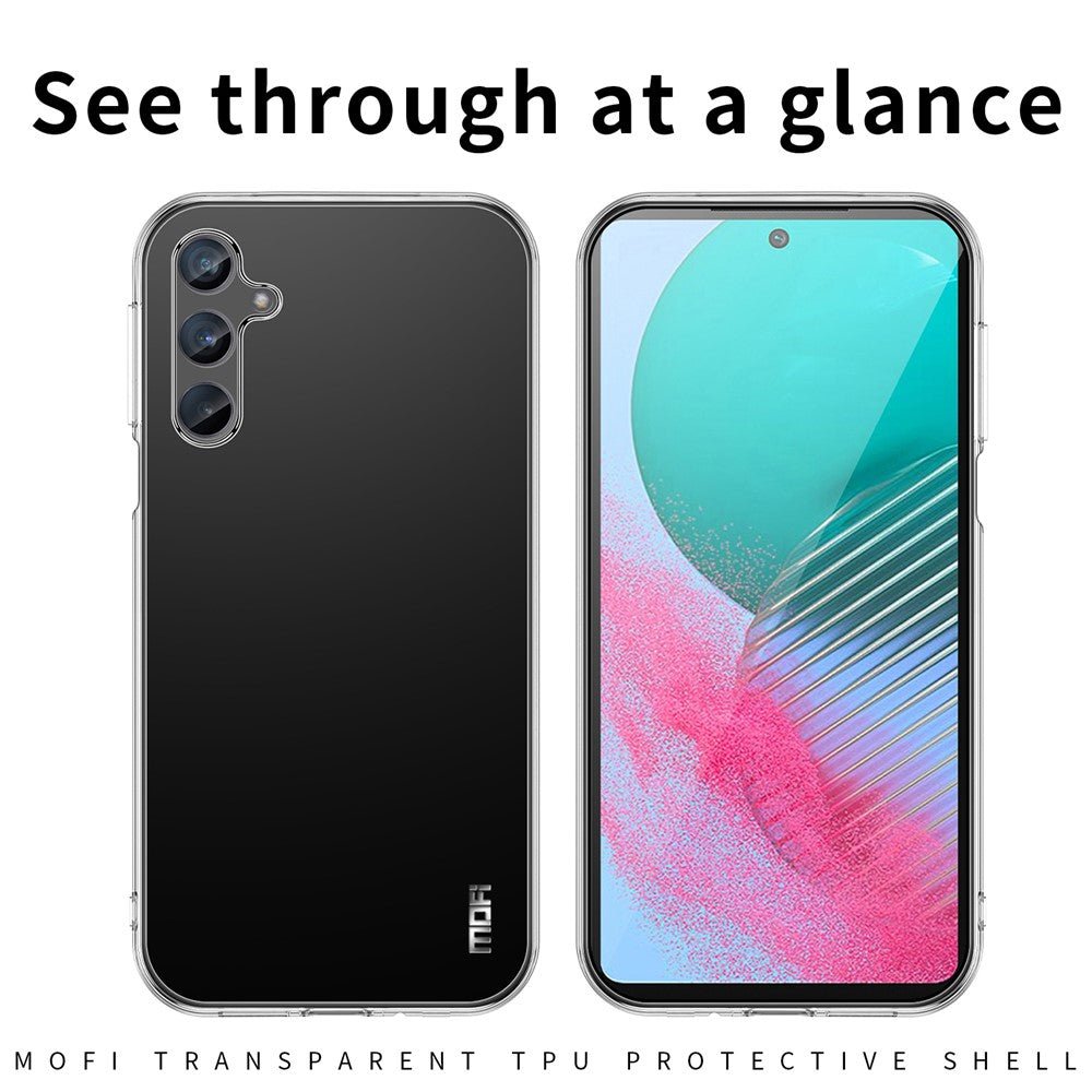 MOFI För Samsung Galaxy M54 5G / F54 5G TPU mobilskal Transparent Reptåligt Mobilskal