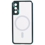 Samsung Galaxy S21 5G dobbeltsidet beskyttelsescover med magnetisk metalramme, hærdet glasbagside og matteret PC-mobilcover