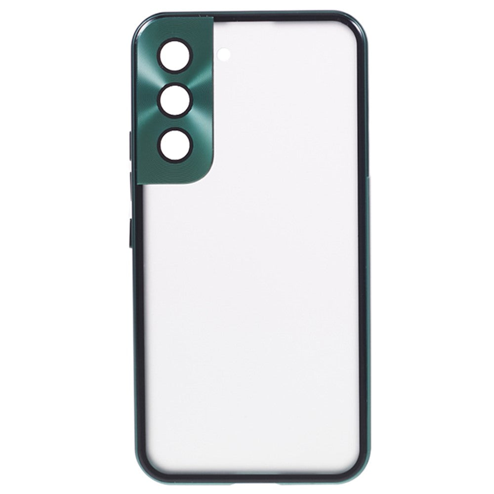 For Samsung Galaxy S22+ 5G Magnetic Metal Frame Phone Case Double Sided Tempered Glass Full Protective Cover with Lock Buckle