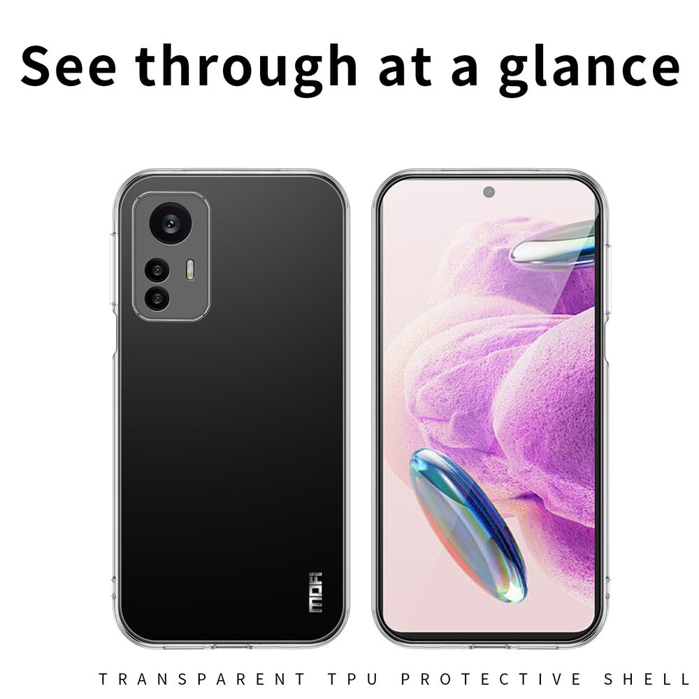 MOFI For Xiaomi Redmi Note 12S 4G Drop-proof Transparent Smartphone Case Soft TPU Phone Cover