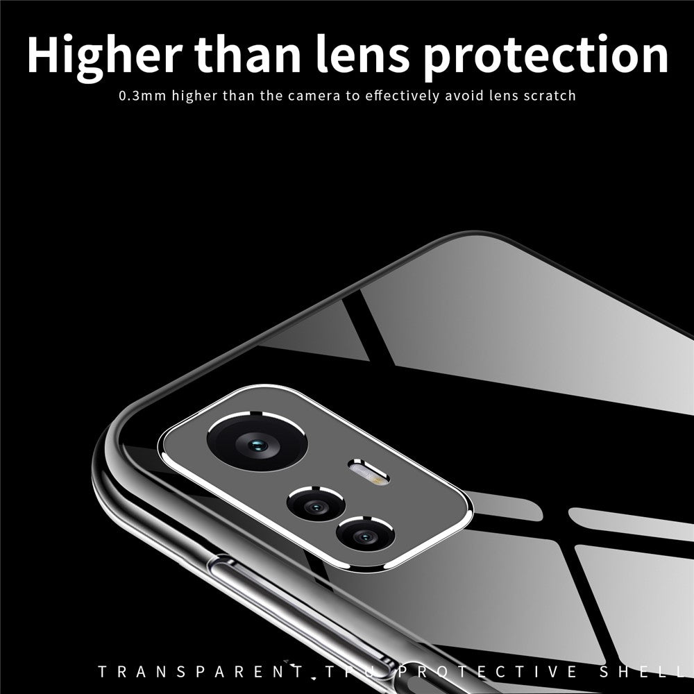 MOFI För Xiaomi Redmi Note 12S 4G Stoppsäkert Transparent Smartphonefodral Mjukt TPU mobilskydd