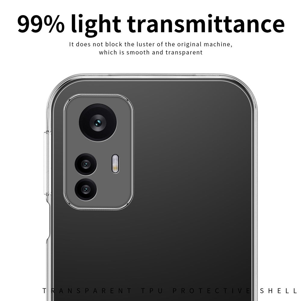 MOFI För Xiaomi Redmi Note 12S 4G Stoppsäkert Transparent Smartphonefodral Mjukt TPU mobilskydd