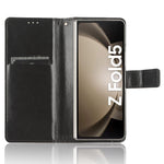 Phone Cover for Samsung Galaxy Z Fold5 5G Leather Wallet Crazy Horse Texture Stand Case with Pen Slot
