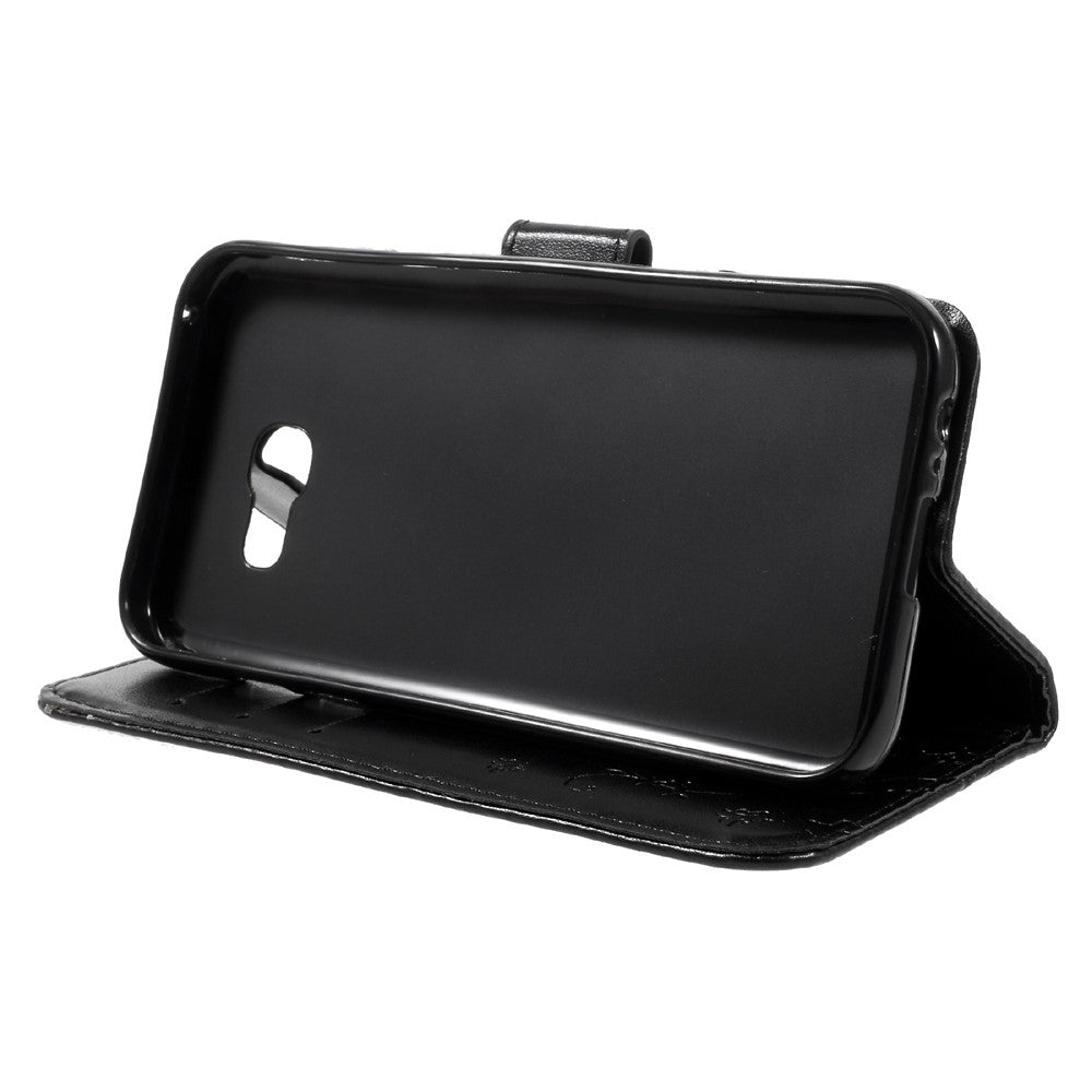 Sommerfugle Blomster Læder Stand Cover med Kortlommer til Samsung Galaxy A5 (2017)