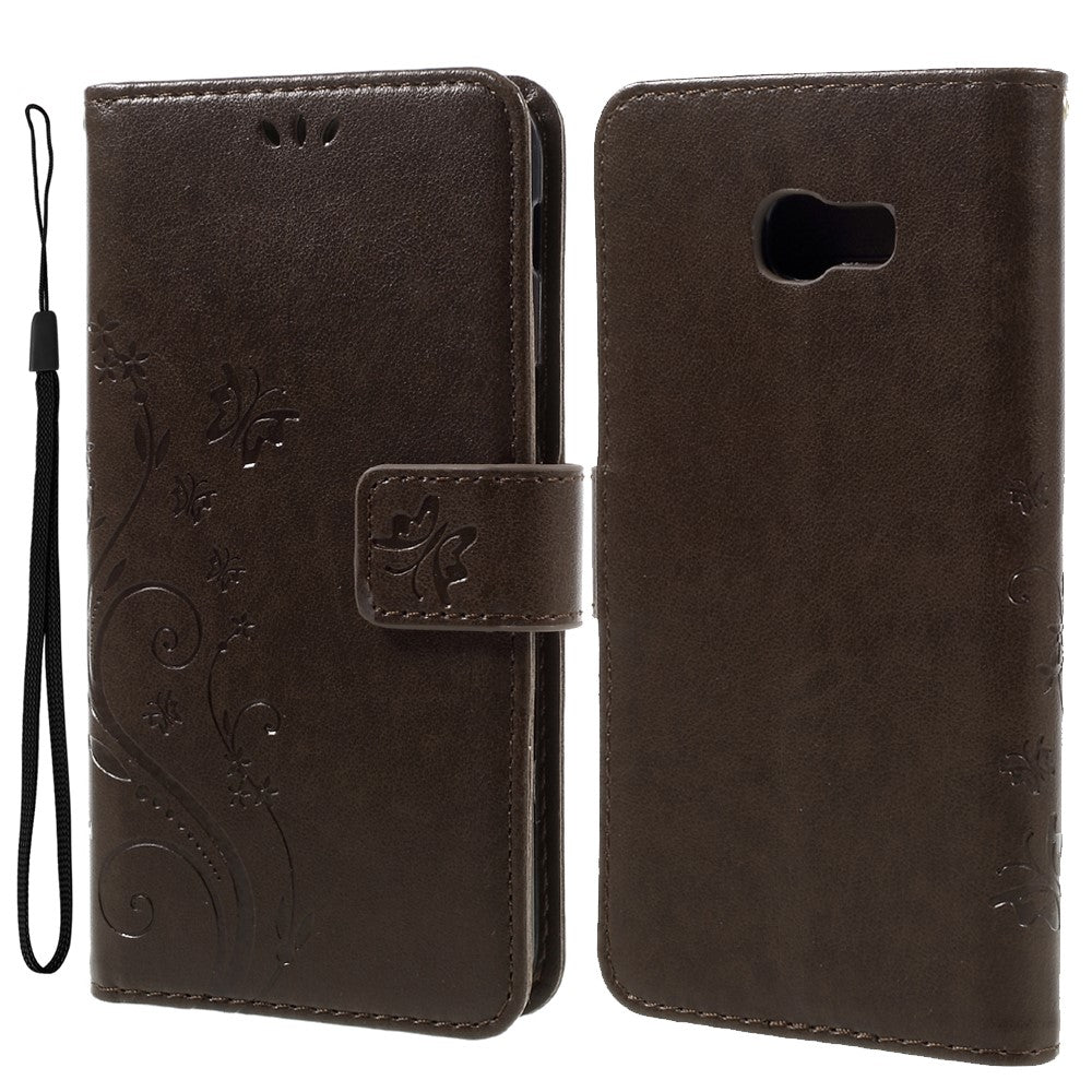 Sommerfugle Blomster Læder Stand Cover med Kortlommer til Samsung Galaxy A5 (2017)