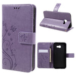 Butterfly Flowers Læderpung Cover til Samsung Galaxy A3 (2017)
