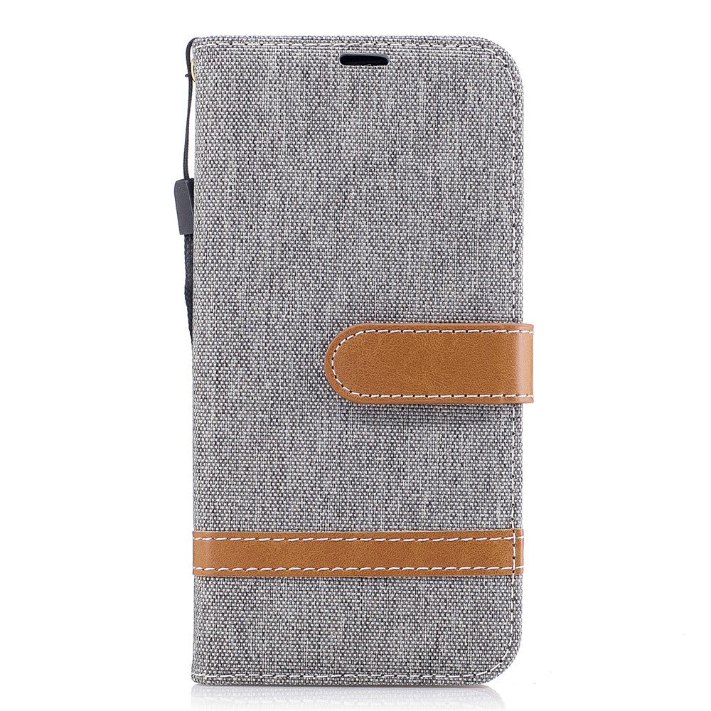 Two-tone Jean Cloth PU-Læder Pung Stativ Etui til Samsung Galaxy J5 (2017) J530 EU-version