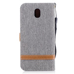 Two-tone Jean Cloth PU-Læder Pung Stativ Etui til Samsung Galaxy J5 (2017) J530 EU-version
