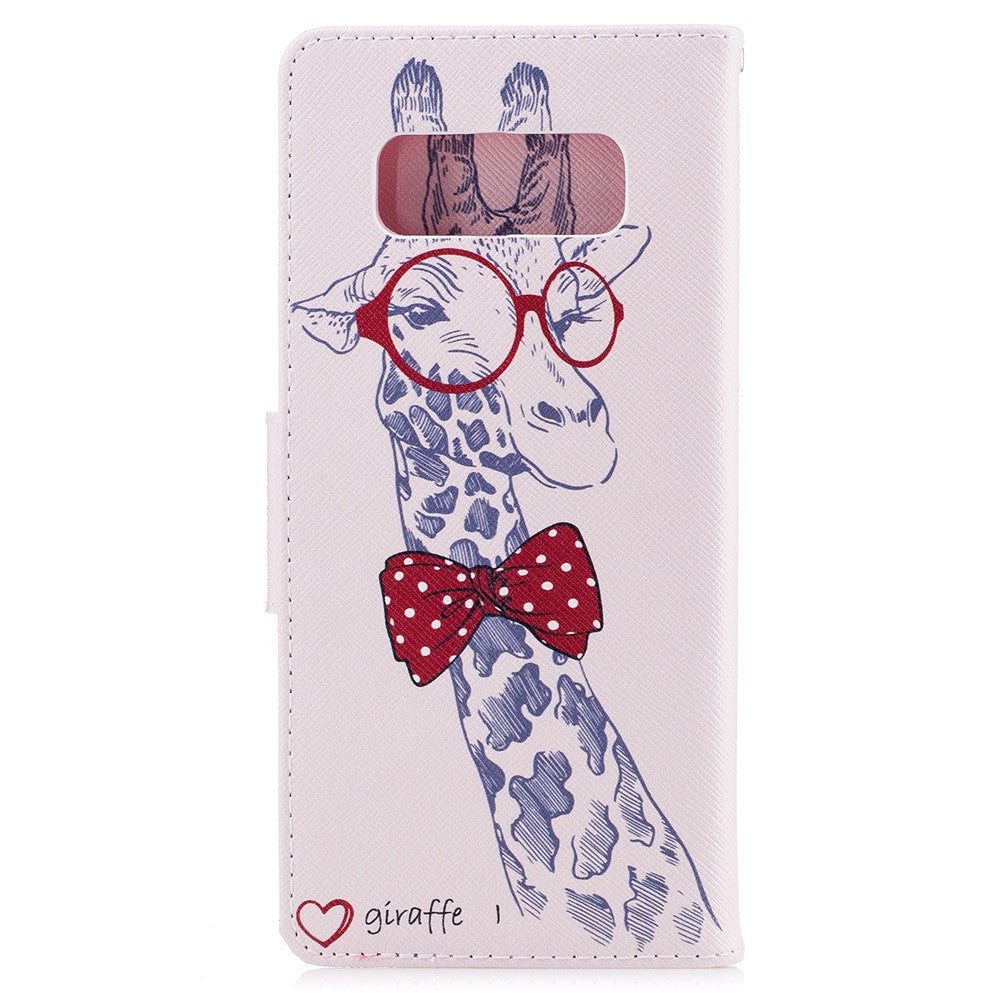 Pattern Printing PU Leather Wallet Stand Phone Accessory Case for Samsung Galaxy Note 8