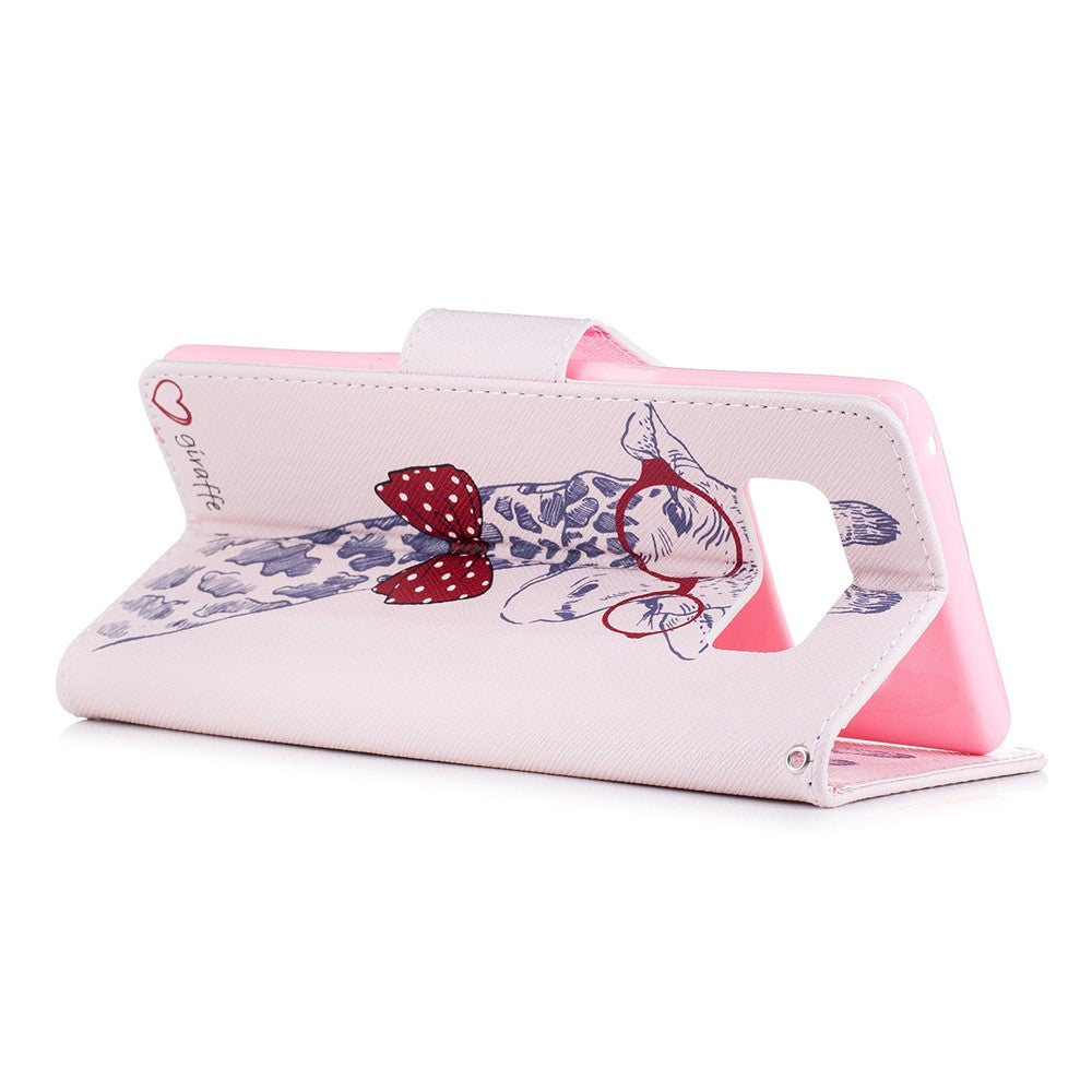 Pattern Printing PU Leather Wallet Stand Phone Accessory Case for Samsung Galaxy Note 8