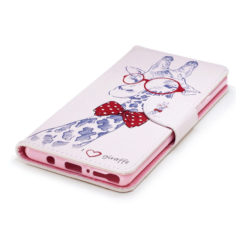 Pattern Printing PU Leather Wallet Stand Phone Accessory Case for Samsung Galaxy Note 8