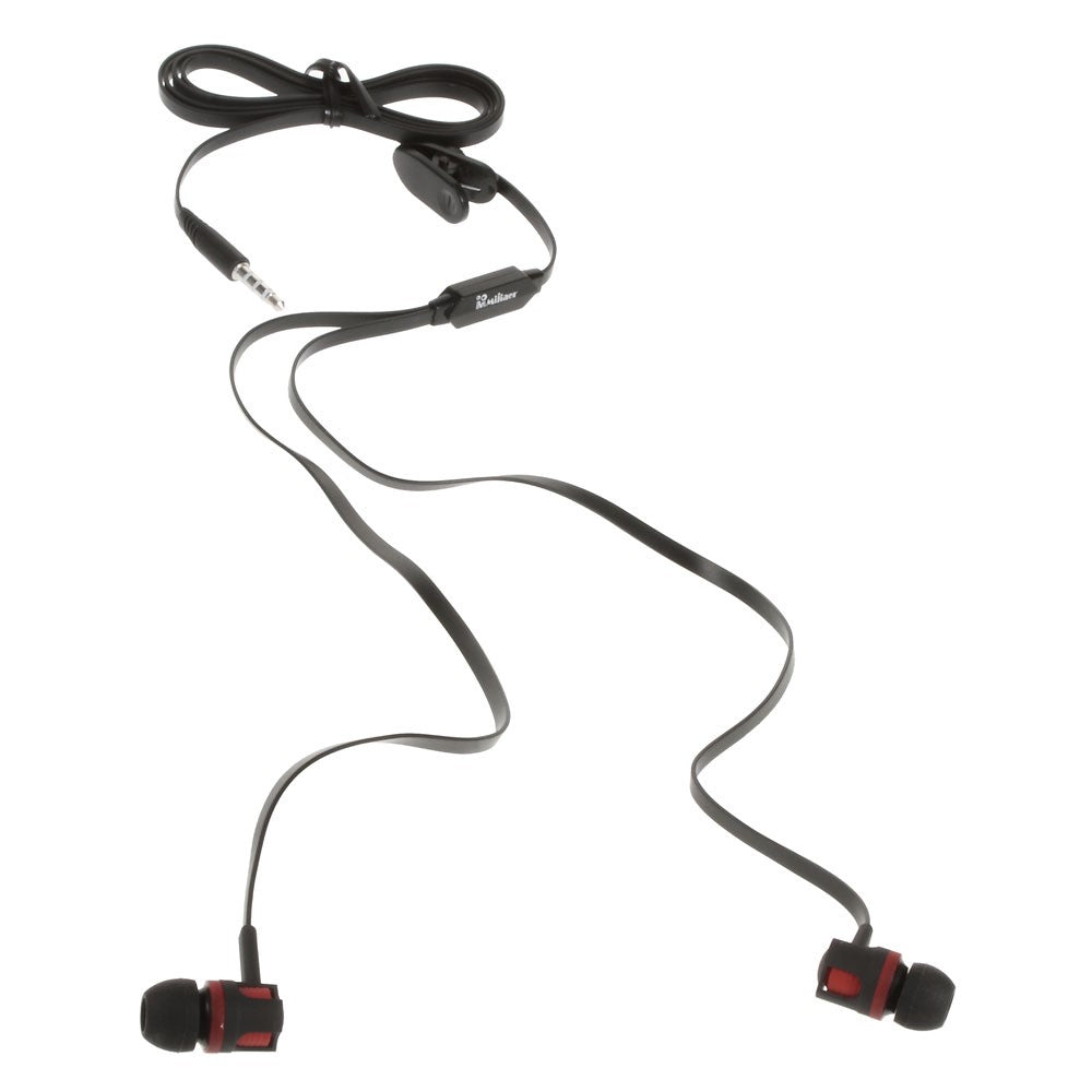 LANGSDOM JM26 3.5mm Flat In-ear Stereo Earphone Headset with Mic for iPhone Samsung HTC