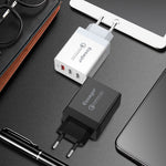 ESSAGER QC3.0 + Dobbelt 2.4A USB 30W Rejseoplader Vægoplader