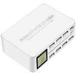 818D Multifunktionel ladestation Mobiltelefon Power Station med 8 USB-porte
