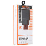 LZ-728 2 in 1 QC 3.0 18W [EU Plug] Travel Charger + USB to Lightning 8 Pin Data Cable, 1m