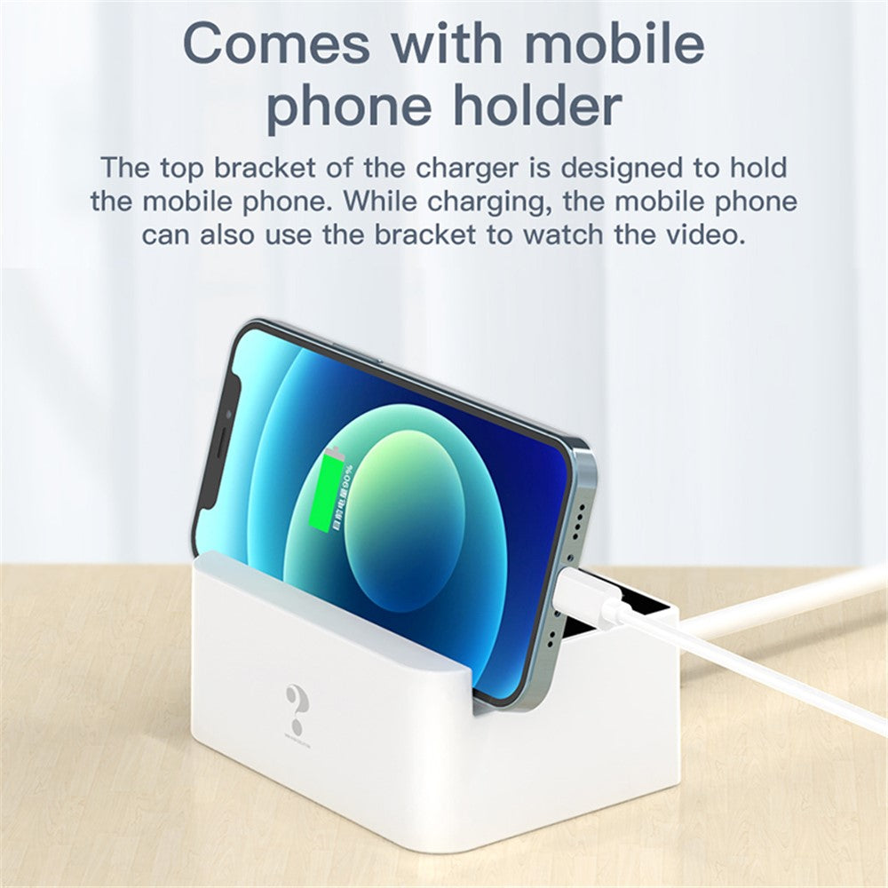 WIN HOW SOLUTION YC-CDA26D Quick Charge 3.0 USB +PD 20W Type-C hurtigopladningsstation 4-ports oplader [CE-certificeret]