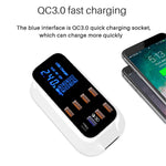 WIN HOW SOLUTION YC-CDA19Q 40W hurtigopladning QC3.0 USB Type-C PD-opladerstation med LED-display til mobiltelefon og tablet (CE-certificeret)