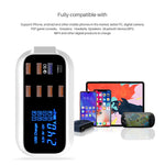 WIN HOW SOLUTION YC-CDA19Q 40W hurtigopladning QC3.0 USB Type-C PD-opladerstation med LED-display til mobiltelefon og tablet (CE-certificeret)