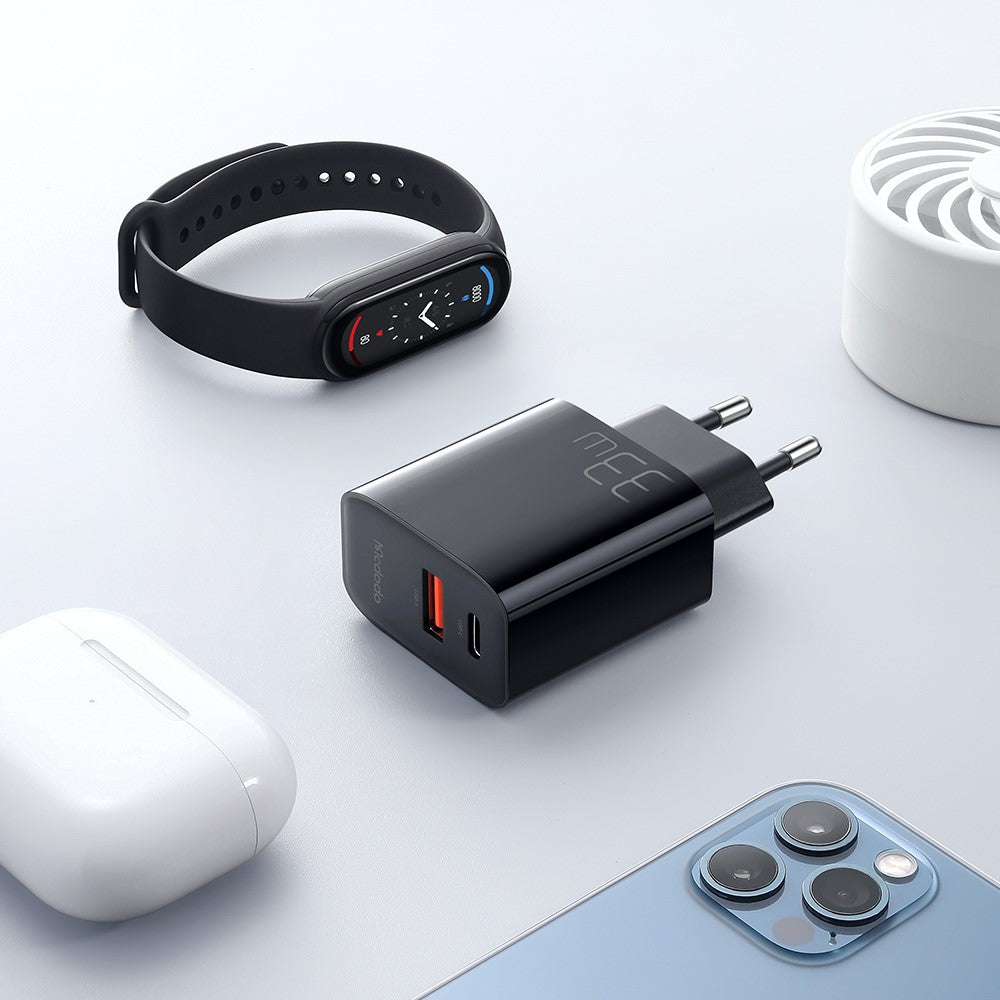 MCDODO CH-0921 MDD PD33W USB-A + Type-C Dobbelt Udgang Hurtig Oplader Mobiltelefon Oplader