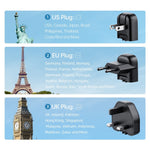 MCDODO CH-8442 MDD Mecha Series US Plug 65W GaN3.0 Dual Type-C+USB Travel Charger Adapter with Type-C Cable and EU+UK Plug