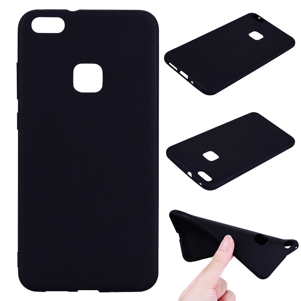 Huawei P10 Lite Frostat Anti-fingeravtrycksskyddande mjukt TPU-mobilskal