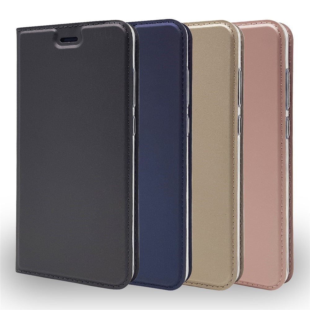 Självabsorberande magnetiskt läderfodral med stativ till Huawei P10 Lite