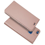 Självabsorberande magnetiskt läderfodral med stativ till Huawei P10 Lite