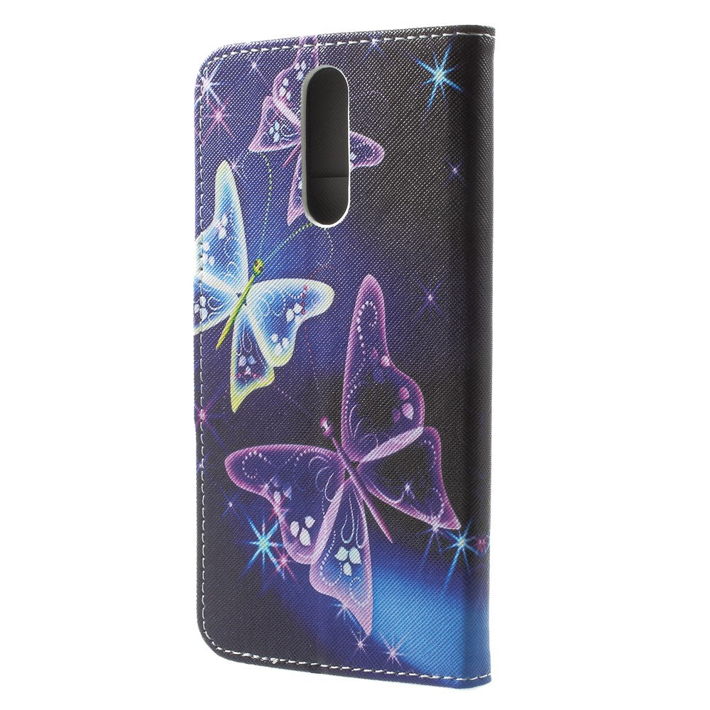 Mönstertryckt mobilfodral i läder för Huawei Mate 10 Lite / nova 2i / Maimang 6 / Honor 9i (Indien)