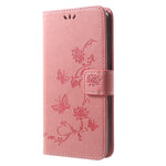 Läderplånboksfodral med fjärilsblommor i läder till Huawei Mate 10 Lite / nova 2i / maimang 6 / honor 9i (Indien)