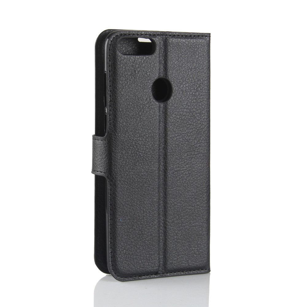 Litchi Skin PU Leather Wallet Stand Phone Shell for Huawei P Smart / Enjoy 7S
