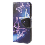 Pattern Printing Cross Grain Wallet Stand Leather Flip Cover for Huawei P Smart / Enjoy 7S