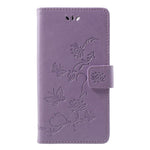 Imprint Butterfly Flower Wallet Leather Phone Case for Huawei Honor 9 Lite / Honor 9 Youth Edition