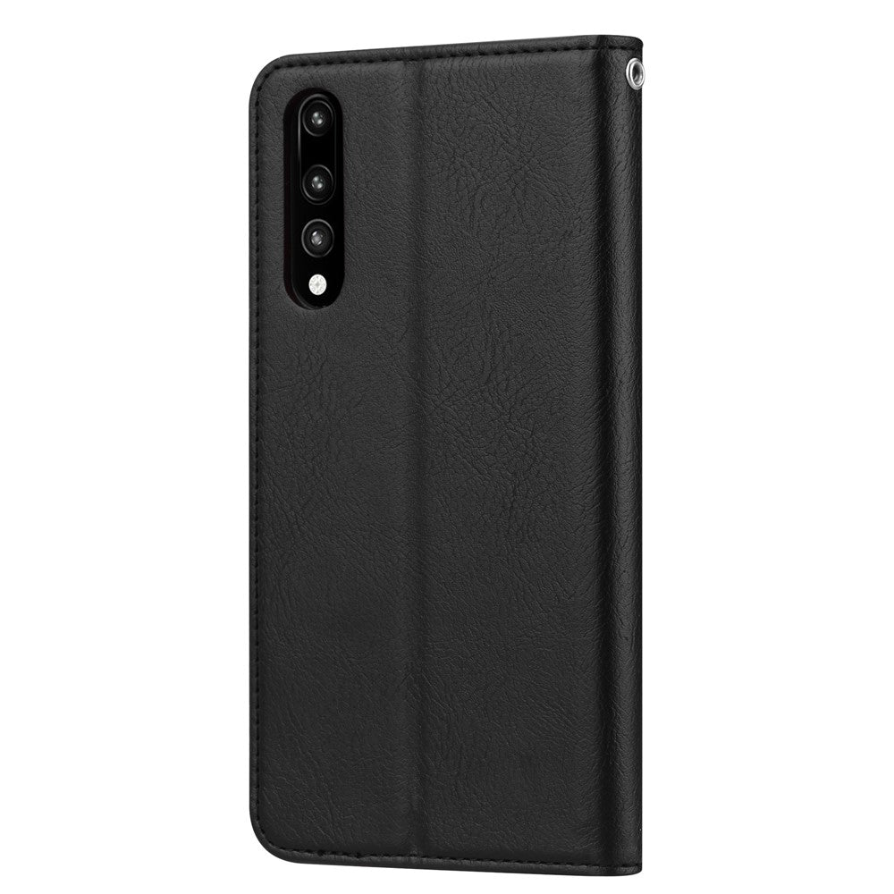 Självabsorberande läderplånboksfodral till Huawei P20