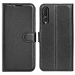 Huawei P20 Litchy Texture Plånboksfodral i Läder med mobiltillbehör