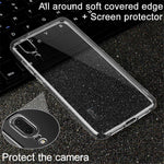 IMAK Stealth-skal med genomskinligt 0,7 mm TPU-bakstycke + skärmskydd för Huawei P20
