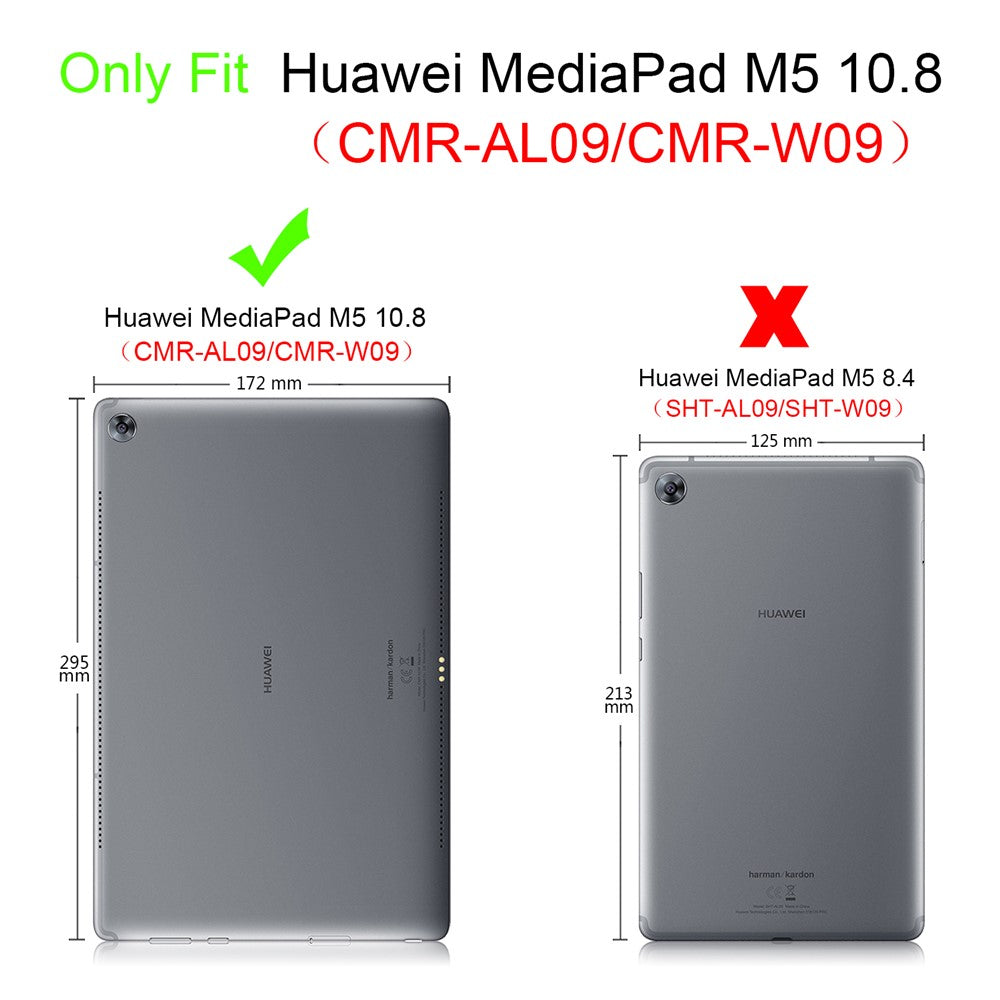 Tri-fold Stand PU Leather Protector Shell for Huawei MediaPad M5 10 / M5 10 (Pro)