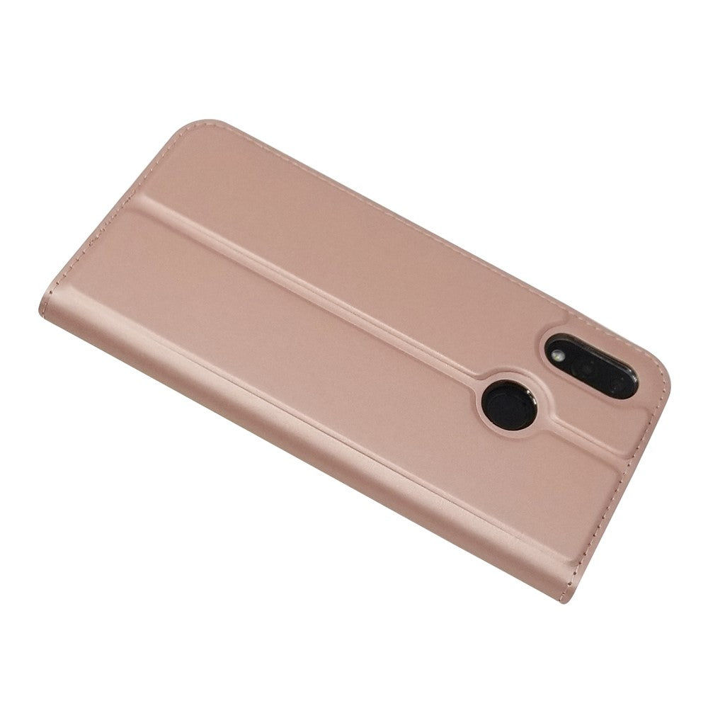 Självabsorberande stativ i läder med korthållare för mobilmobil till Huawei P20 Lite / Nova 3e