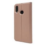 Självabsorberande stativ i läder med korthållare för mobilmobil till Huawei P20 Lite / Nova 3e