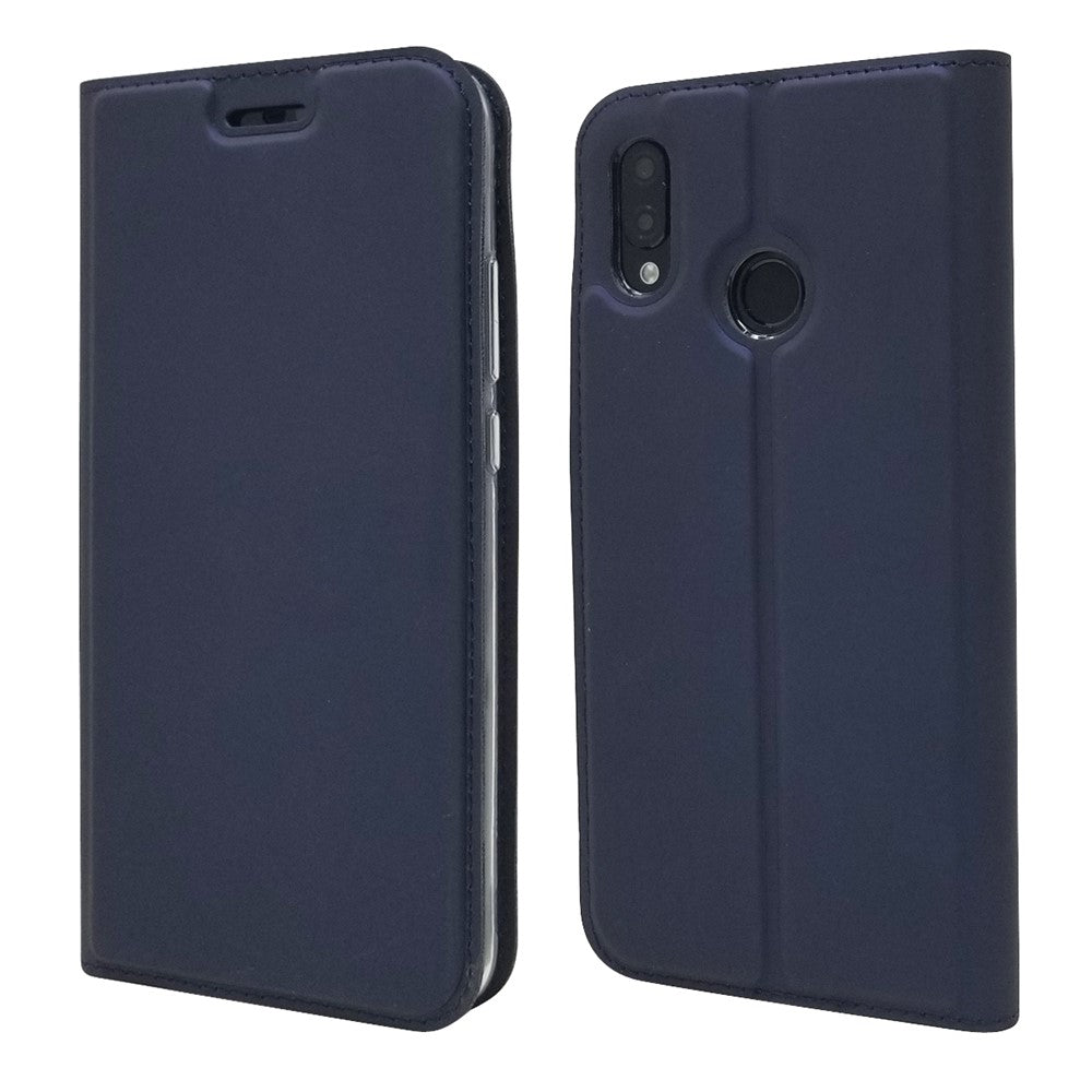 Självabsorberande stativ i läder med korthållare för mobilmobil till Huawei P20 Lite / Nova 3e