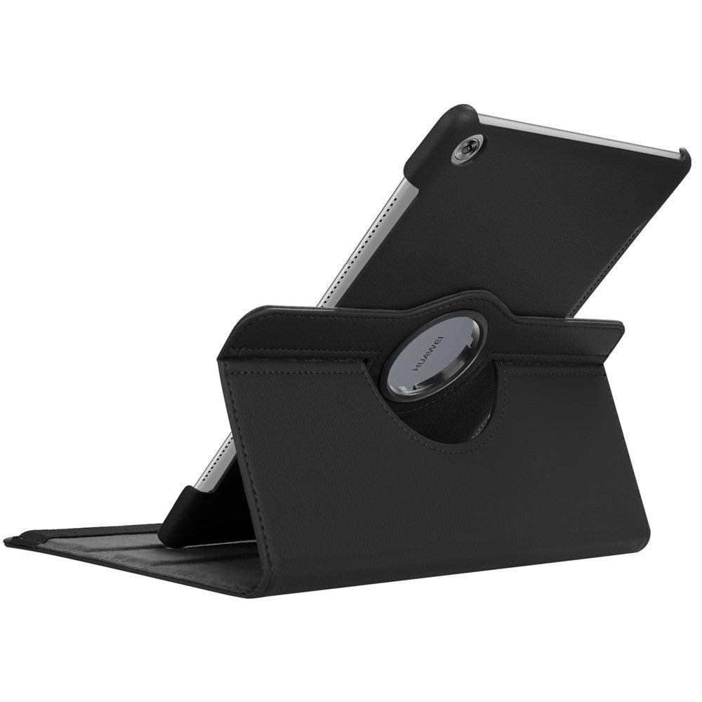 Litchi Grain Leather Stand Tablet Case for Huawei Mediapad M5 10 / M5 10 (Pro) with Elastic Band