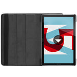 Litchi Grain Leather Stand Tablet Case for Huawei Mediapad M5 10 / M5 10 (Pro) with Elastic Band