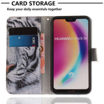 Mönstrat plånboksfodral i PU-läder för Huawei P20 Lite / Nova 3e