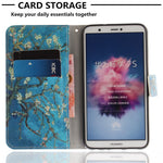 Mönstrat Plånboksfodral i PU-läder för Huawei P Smart / Enjoy 7S