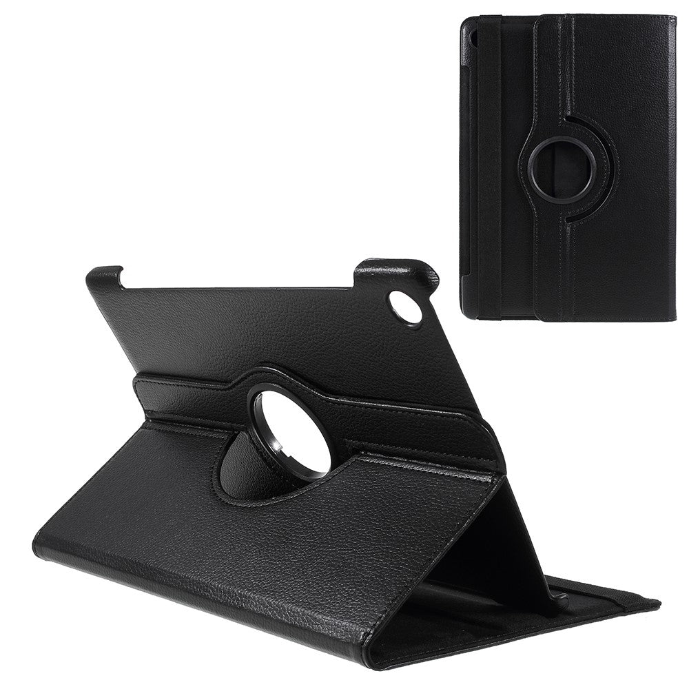 Litchi Skin Leather Case with Rotating Stand for Huawei Mediapad M5 10 / M5 10 (Pro)